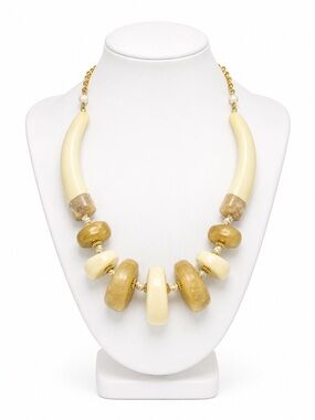 Chunky Horn and Bead necklace